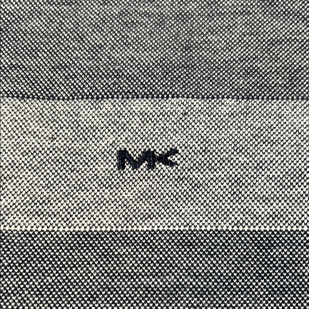 Michael Kors Striped V-Neck T-Shirt Casual Modern‎ Top Size L - Picture 3 of 6